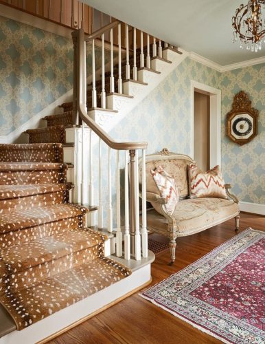 stark-antelope-carpet-rug-stair-runner-staircase-persian-rug-entryway-foyer-french-settee-crystal-chandelier